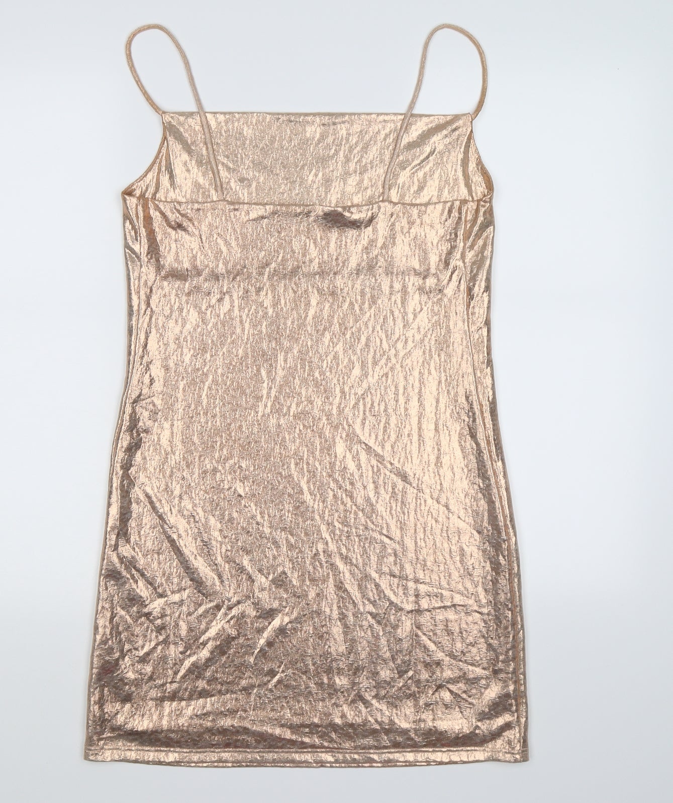 Miss Selfridge Womens Gold   Slip Dress  Size 6