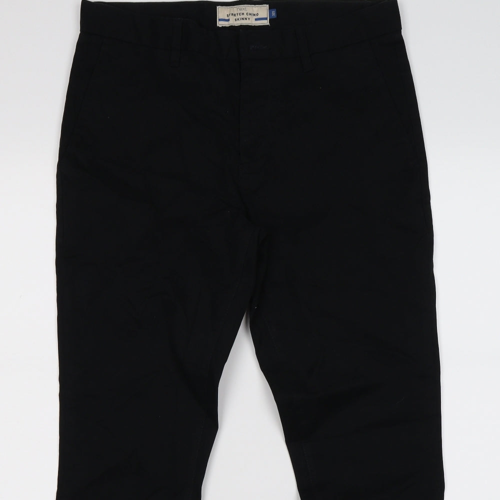 NEXT Mens Black   Chino Trousers Size 32 L29 in - short leg