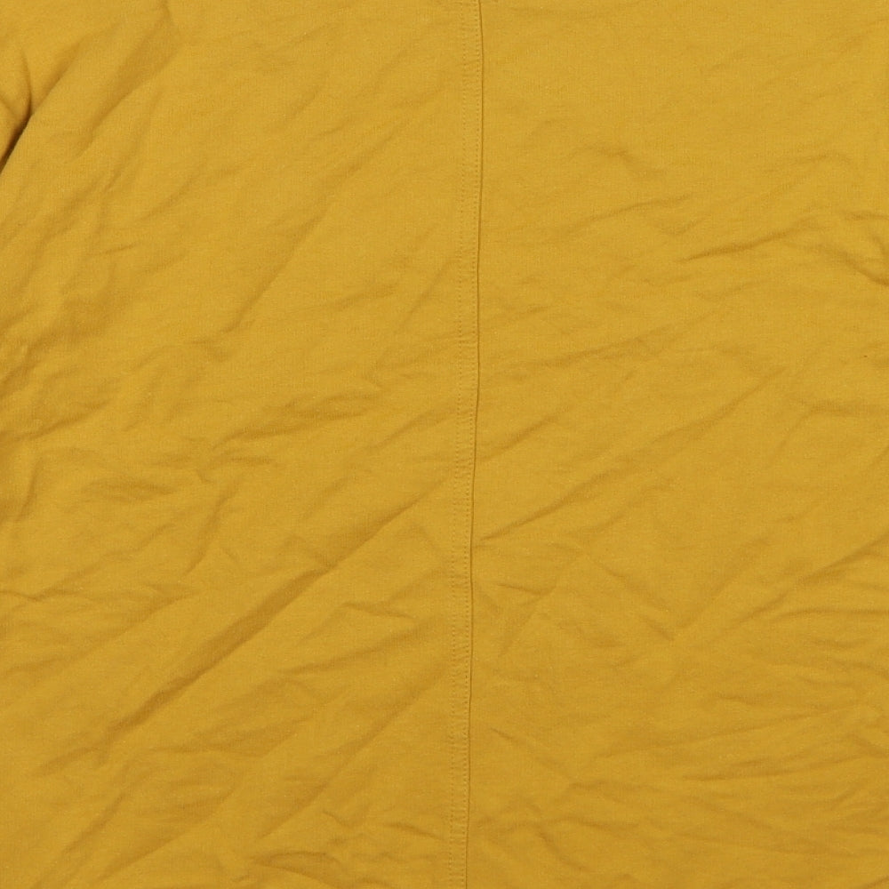 NEXT Womens Yellow  Jersey Pullover Sweatshirt Size 12  - frill shoulders