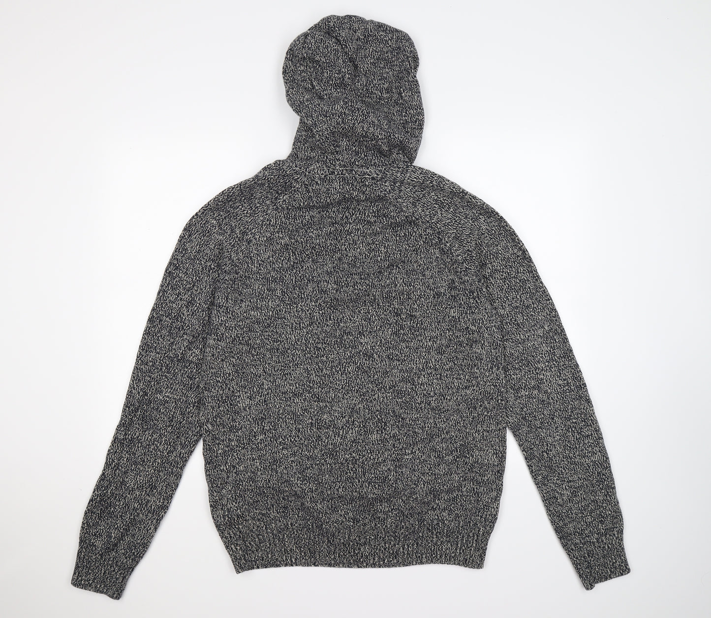 H&M Mens Blue  Knit Pullover Hoodie Size L
