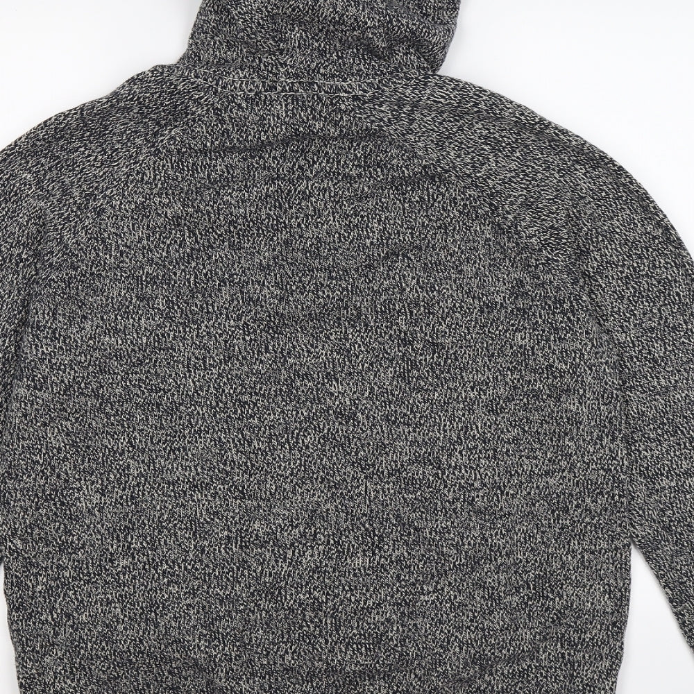 H&M Mens Blue  Knit Pullover Hoodie Size L