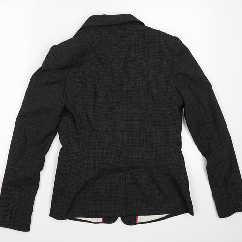 NEXT Womens Black Striped  Jacket Suit Jacket Size 10
