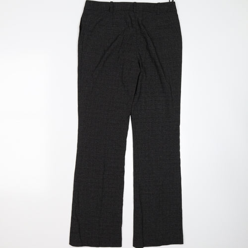 NEXT Womens Black Check  Dress Pants Trousers Size 8 L28 in - office work wear