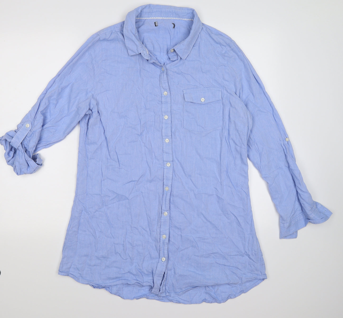 Atmosphere Womens Blue   Tunic Button-Up Size 16