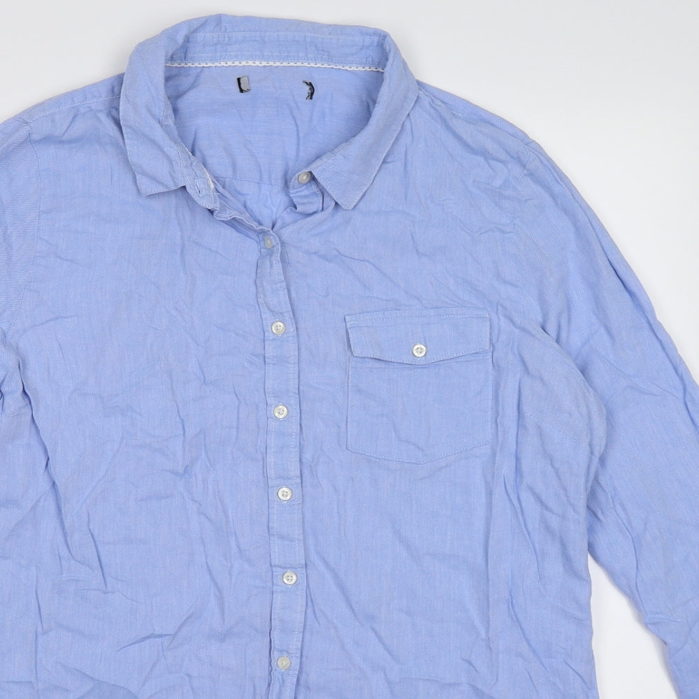 Atmosphere Womens Blue   Tunic Button-Up Size 16