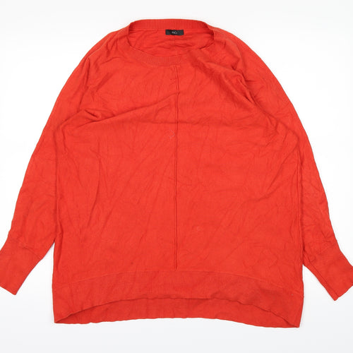 M&Co Womens Orange   Basic T-Shirt Size 14