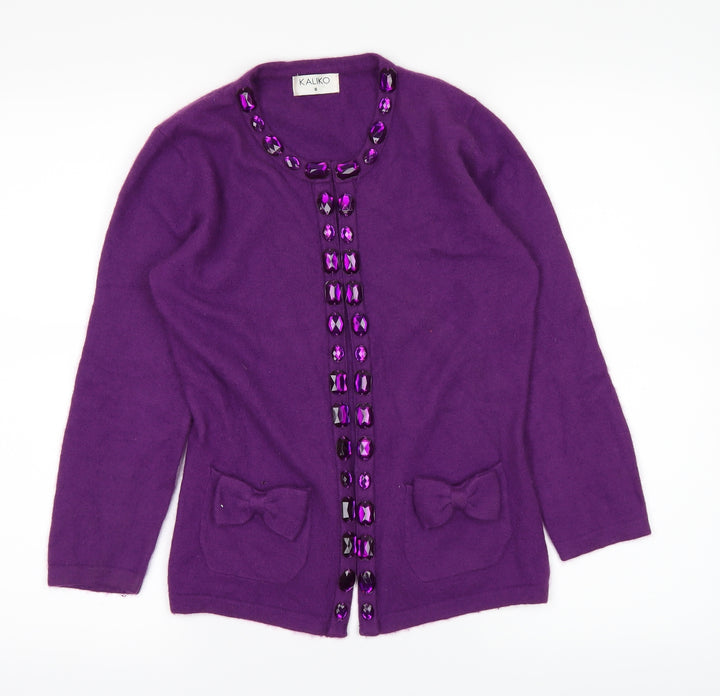 Kaliko Womens Purple Cardigan Jumper Size 8