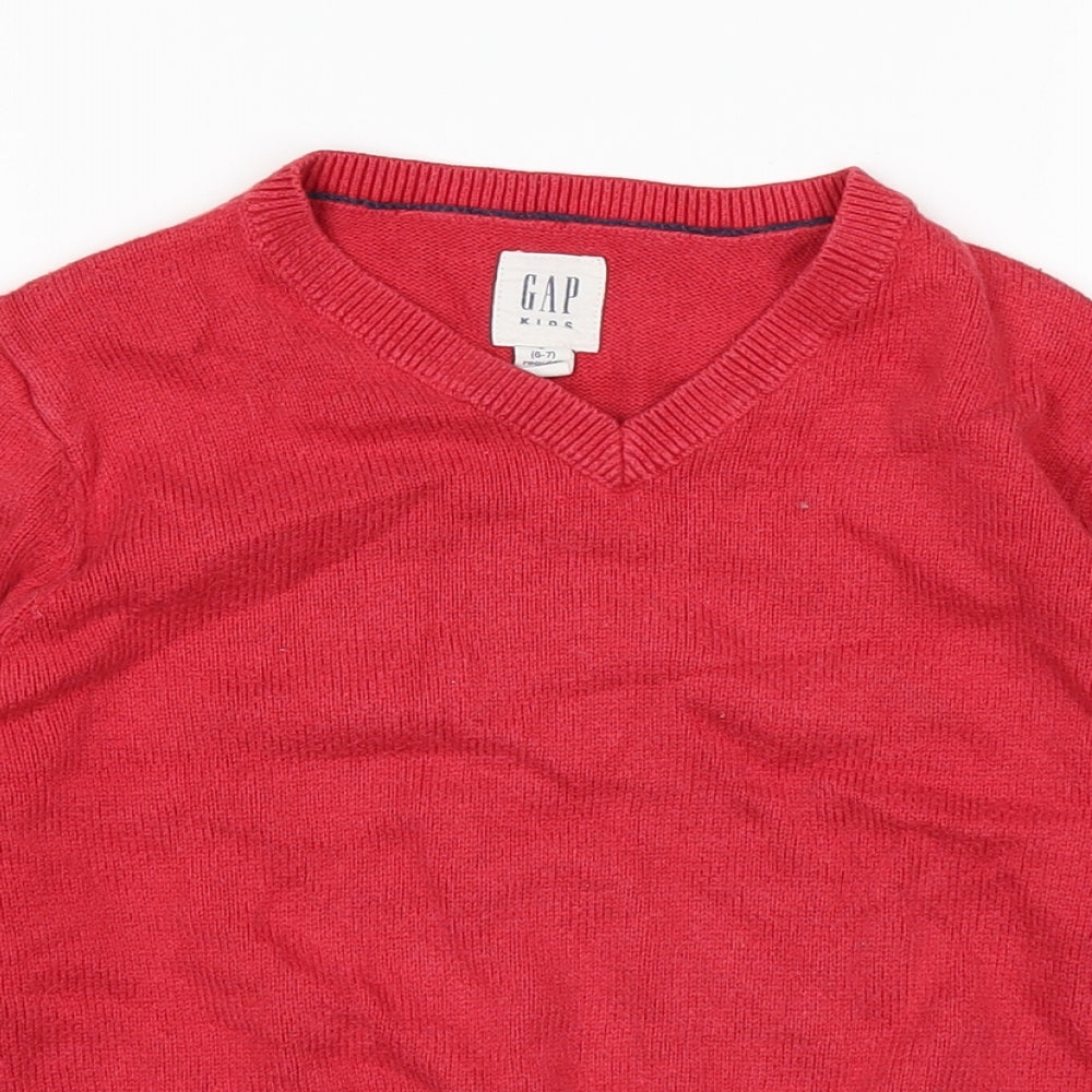 Gap Boys Red   Pullover Jumper Size 7 Years