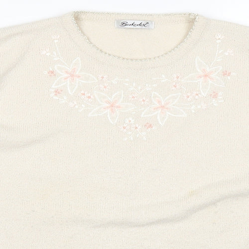 Berkertex Womens White   Pullover Jumper Size 14