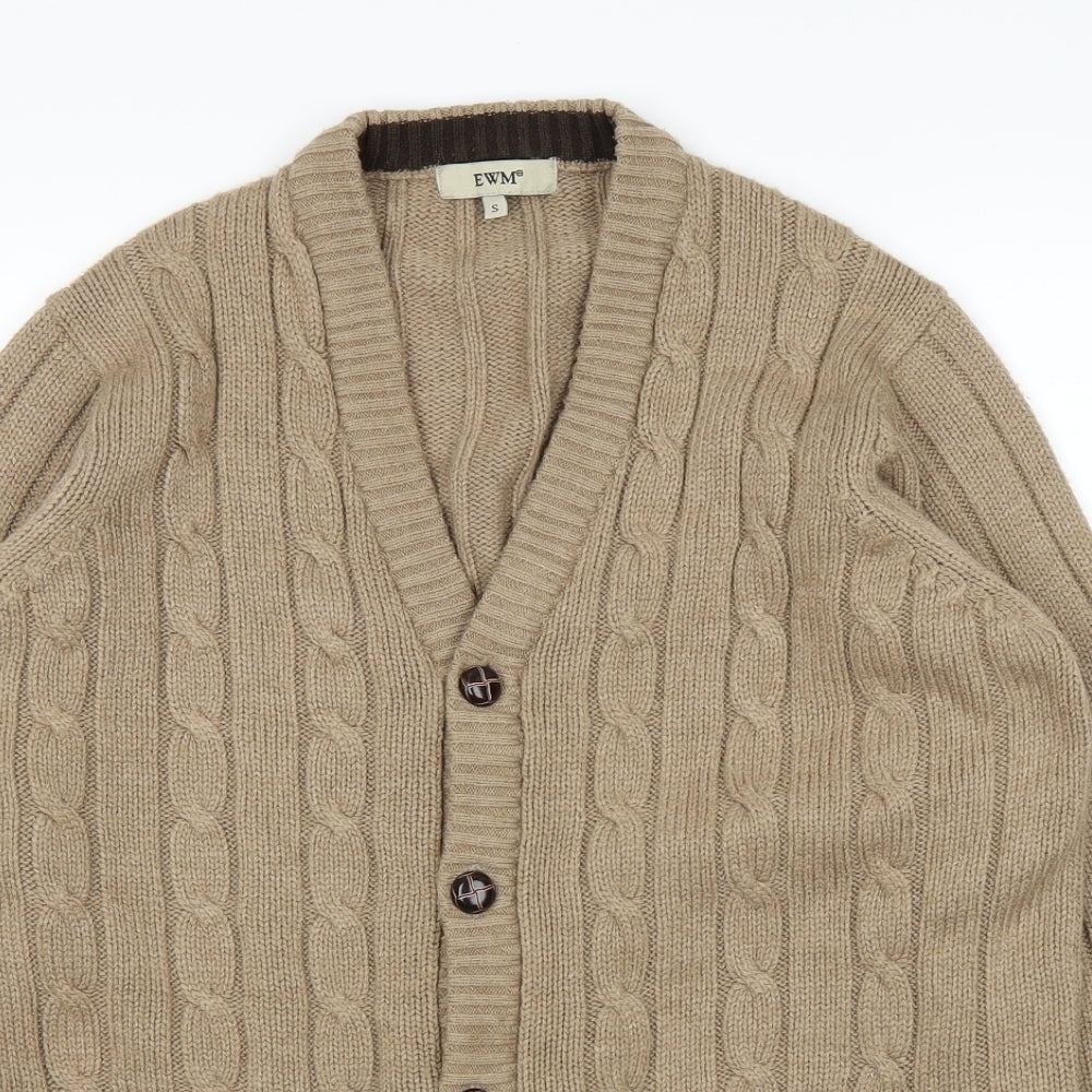 EWM Womens Brown   Cardigan Jumper Size S