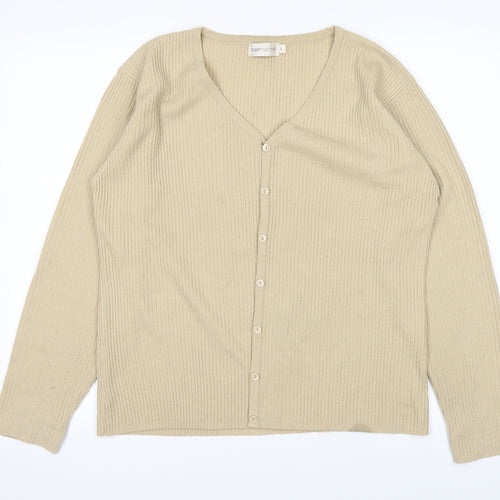 Bonmarché Womens Beige   Cardigan Jumper Size L