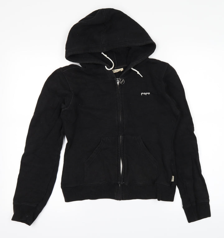 pepe Girls Black   Full Zip Hoodie Size L