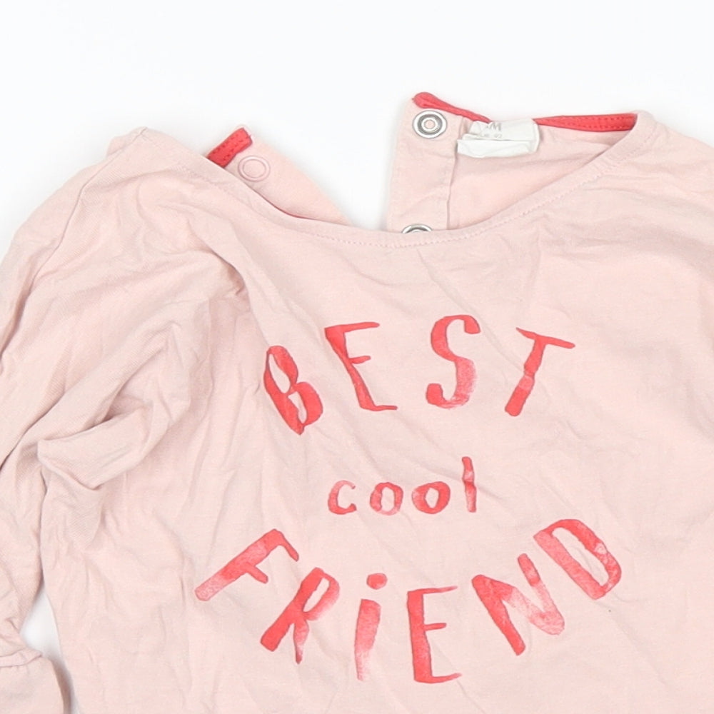 H&M Girls Pink   Basic T-Shirt Size 18-24 Months