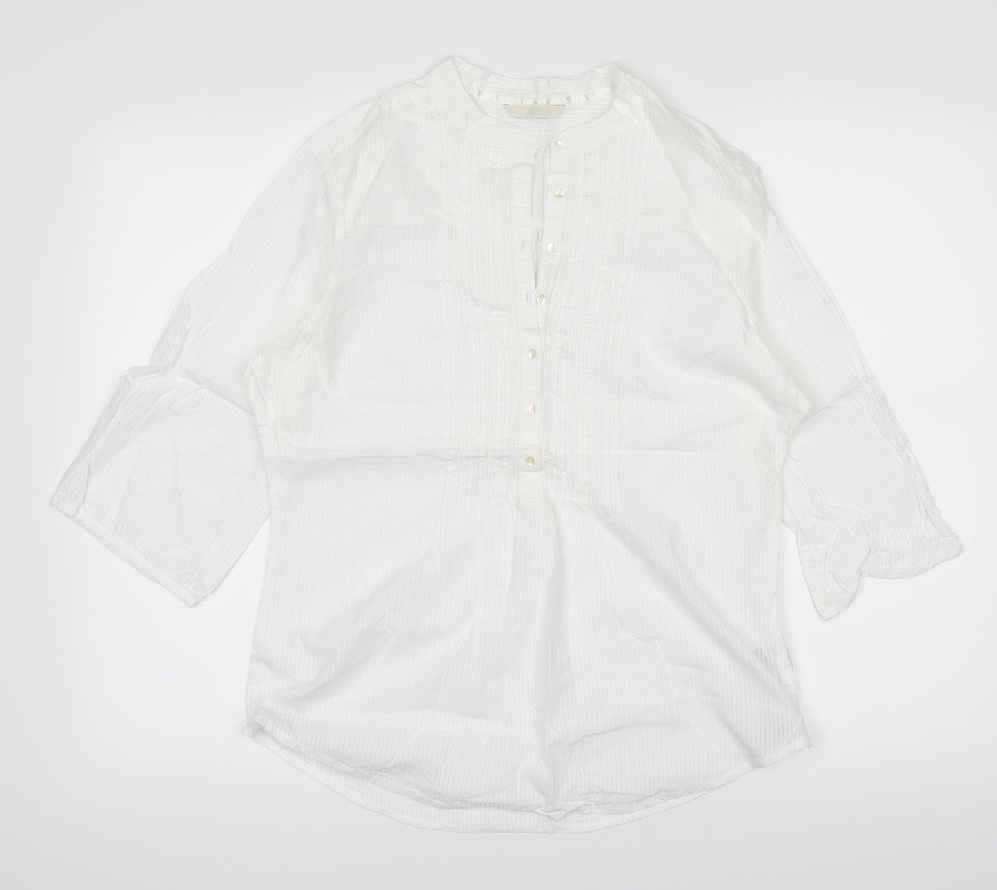 Marks and Spencer Womens White   Basic T-Shirt Size 14