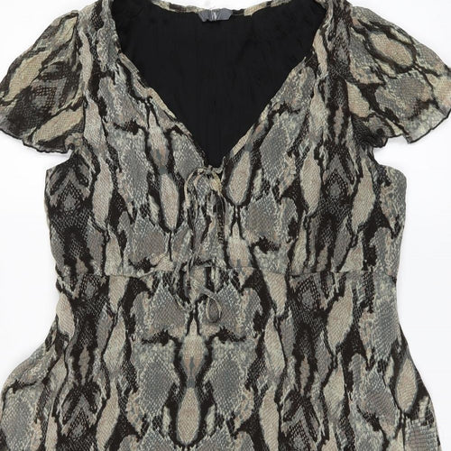 BHS Womens Green Camouflage  A-Line  Size 14