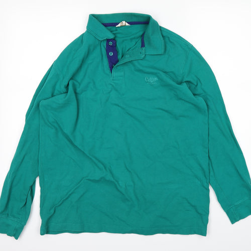 Cotton Traders Mens Green    Polo Size M