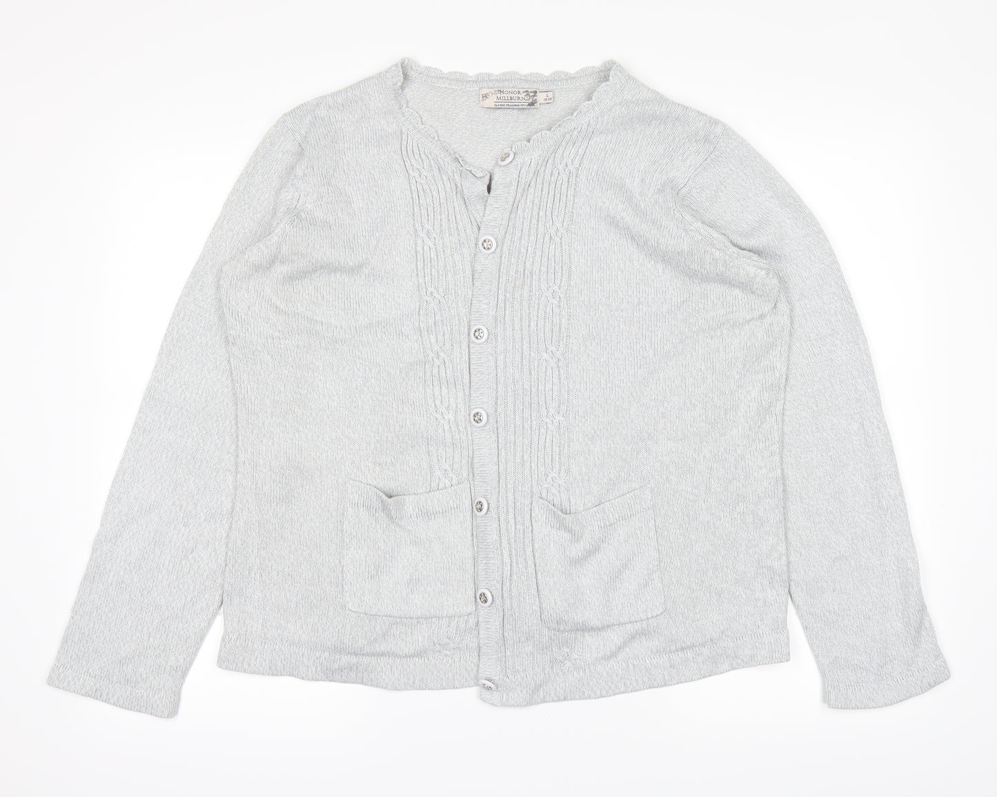 Honor Millburn Womens Grey   Cardigan Jumper Size 18