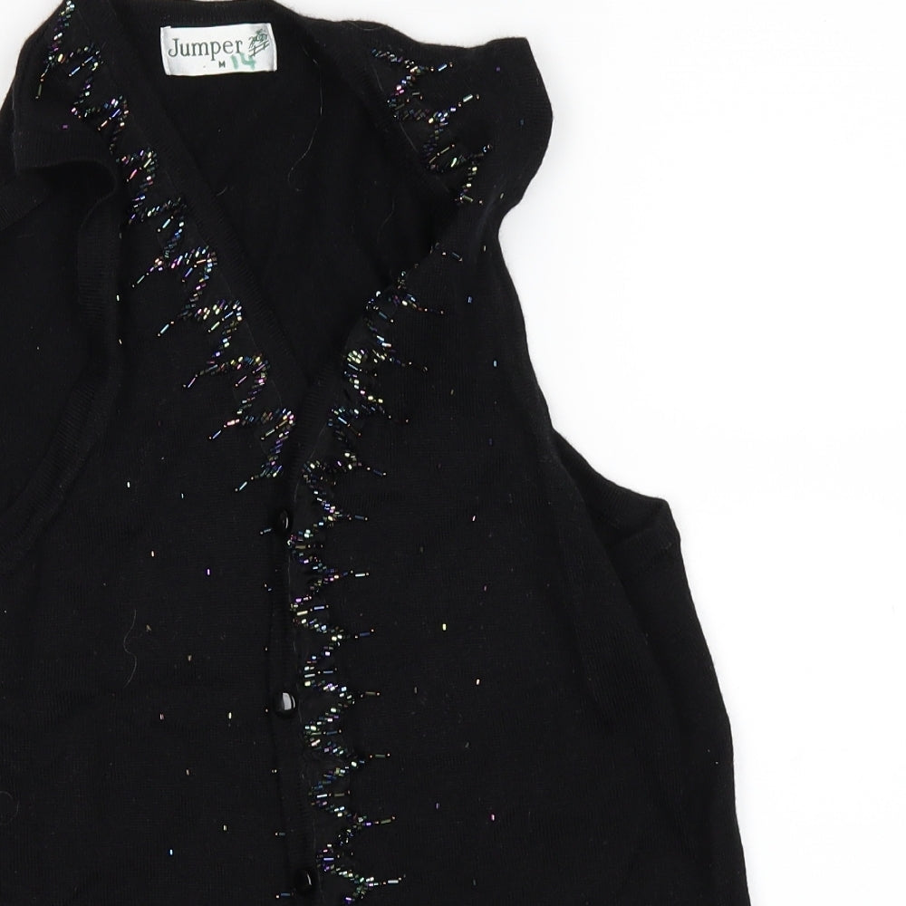 Jumper Womens Black   Cardigan Jumper Size M