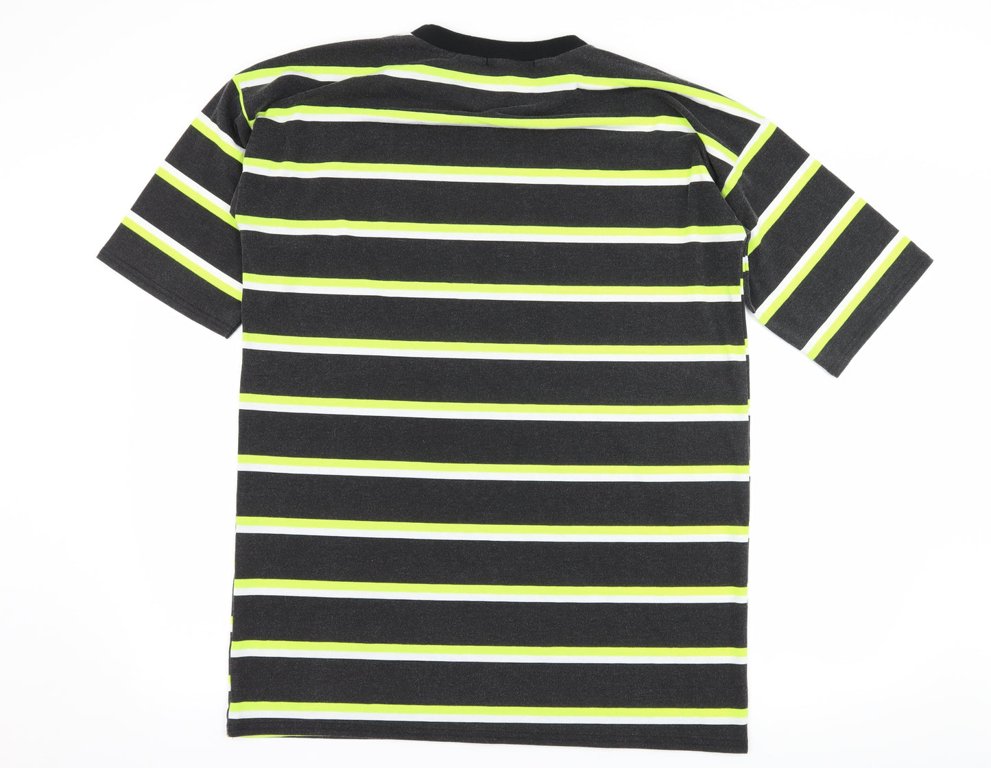 Lasula Womens Grey Striped  T-Shirt Dress  Size 10
