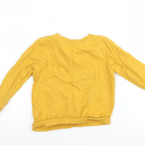 TU Baby Yellow   Basic T-Shirt Size 12-18 Months  - rainbow