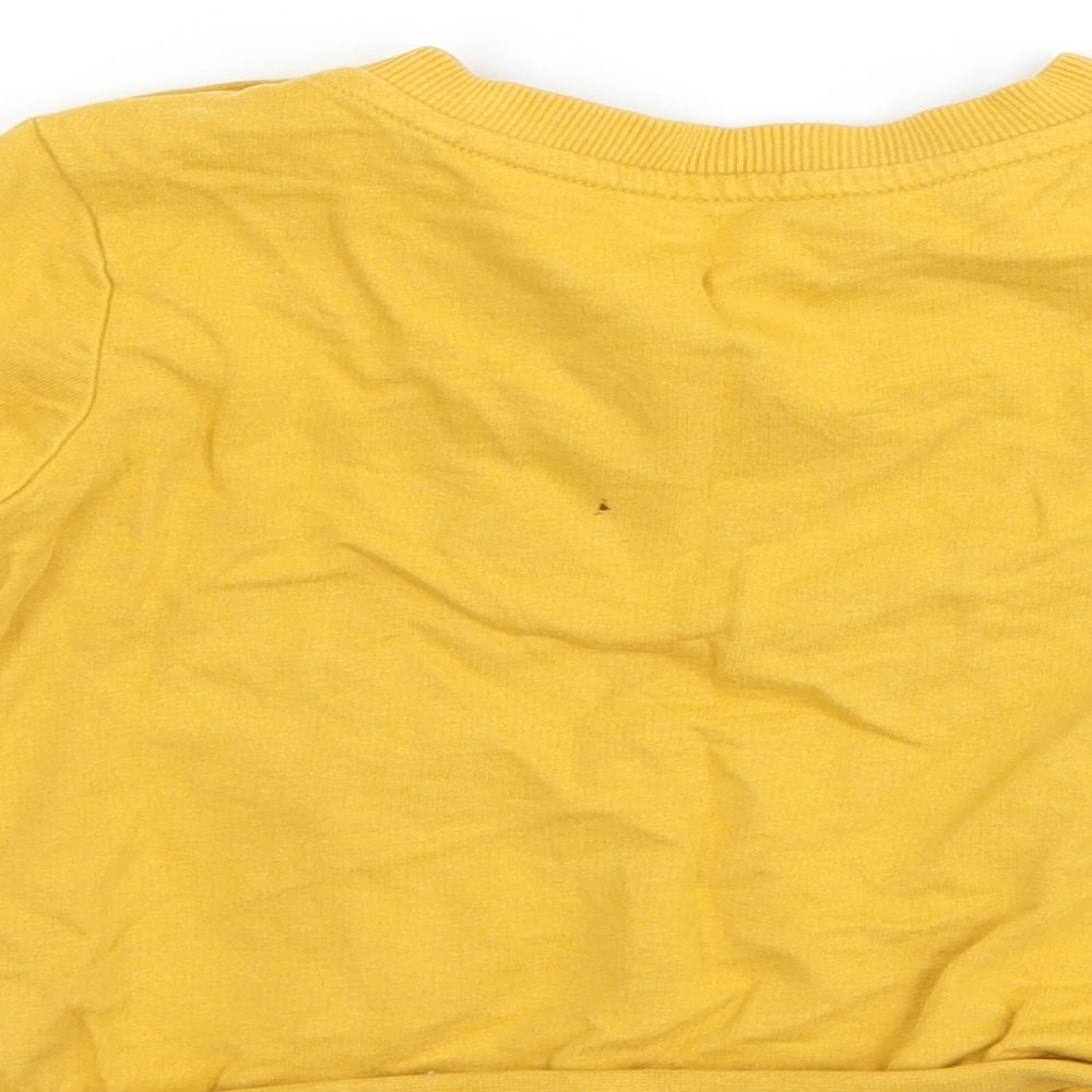 TU Baby Yellow   Basic T-Shirt Size 12-18 Months  - rainbow