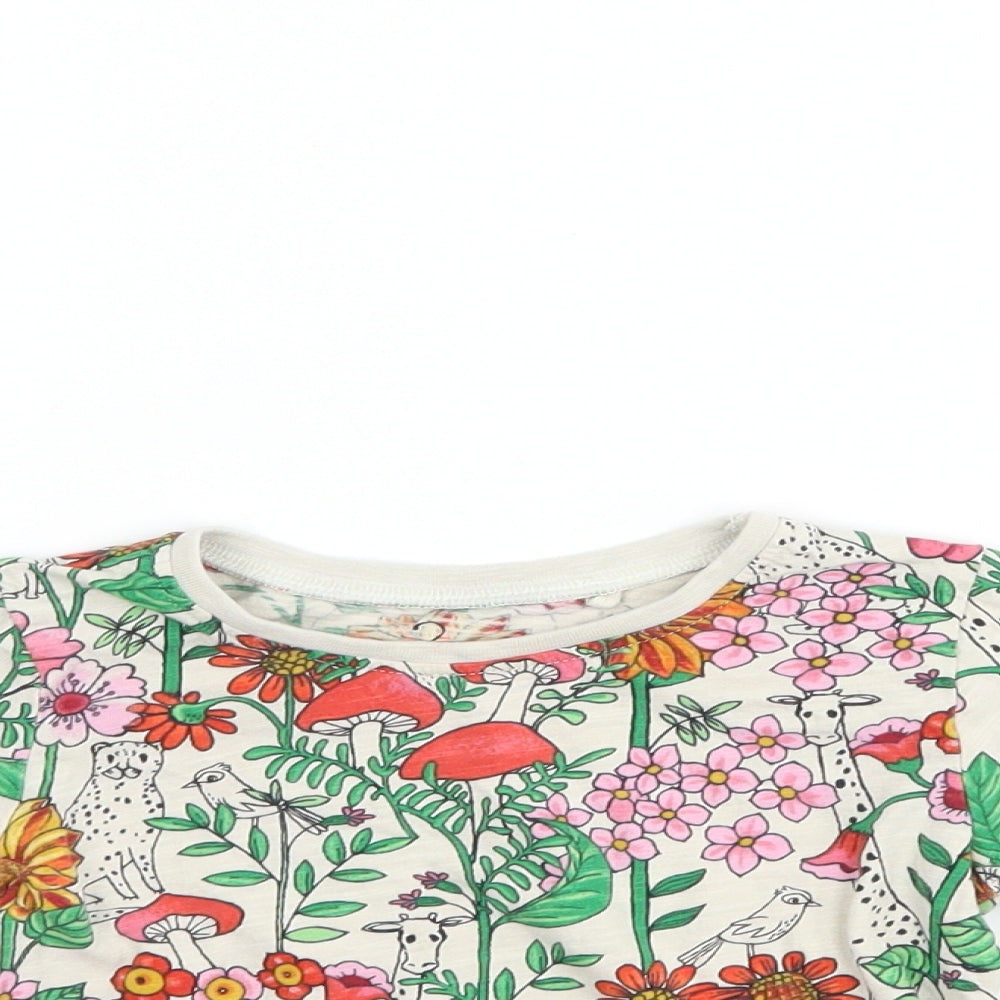 NEXT Girls White Floral  Basic T-Shirt Size 12-18 Months  - animals