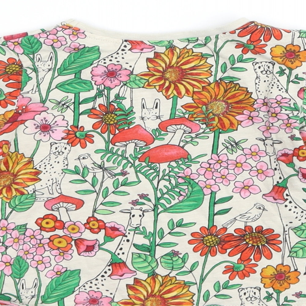 NEXT Girls White Floral  Basic T-Shirt Size 12-18 Months  - animals