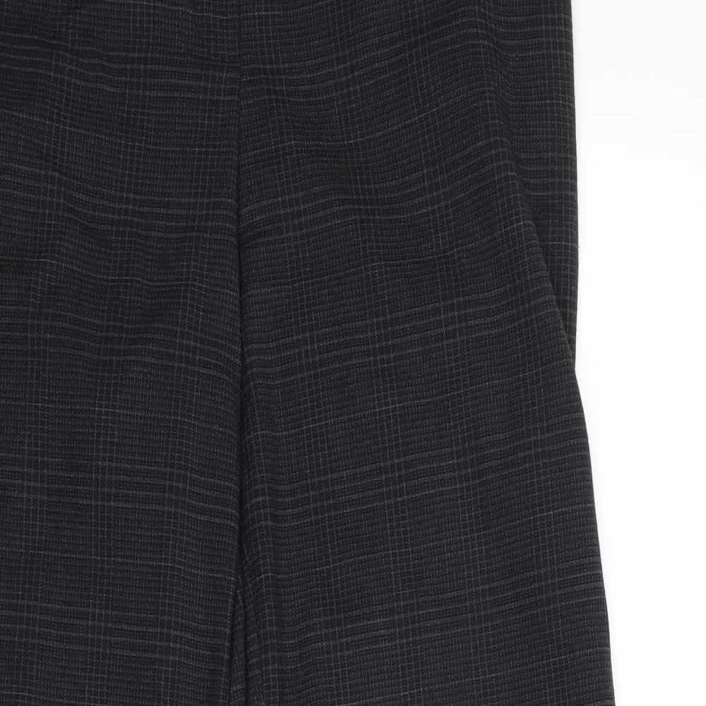 NEXT Womens Grey Check  Trousers  Size 14 L30 in
