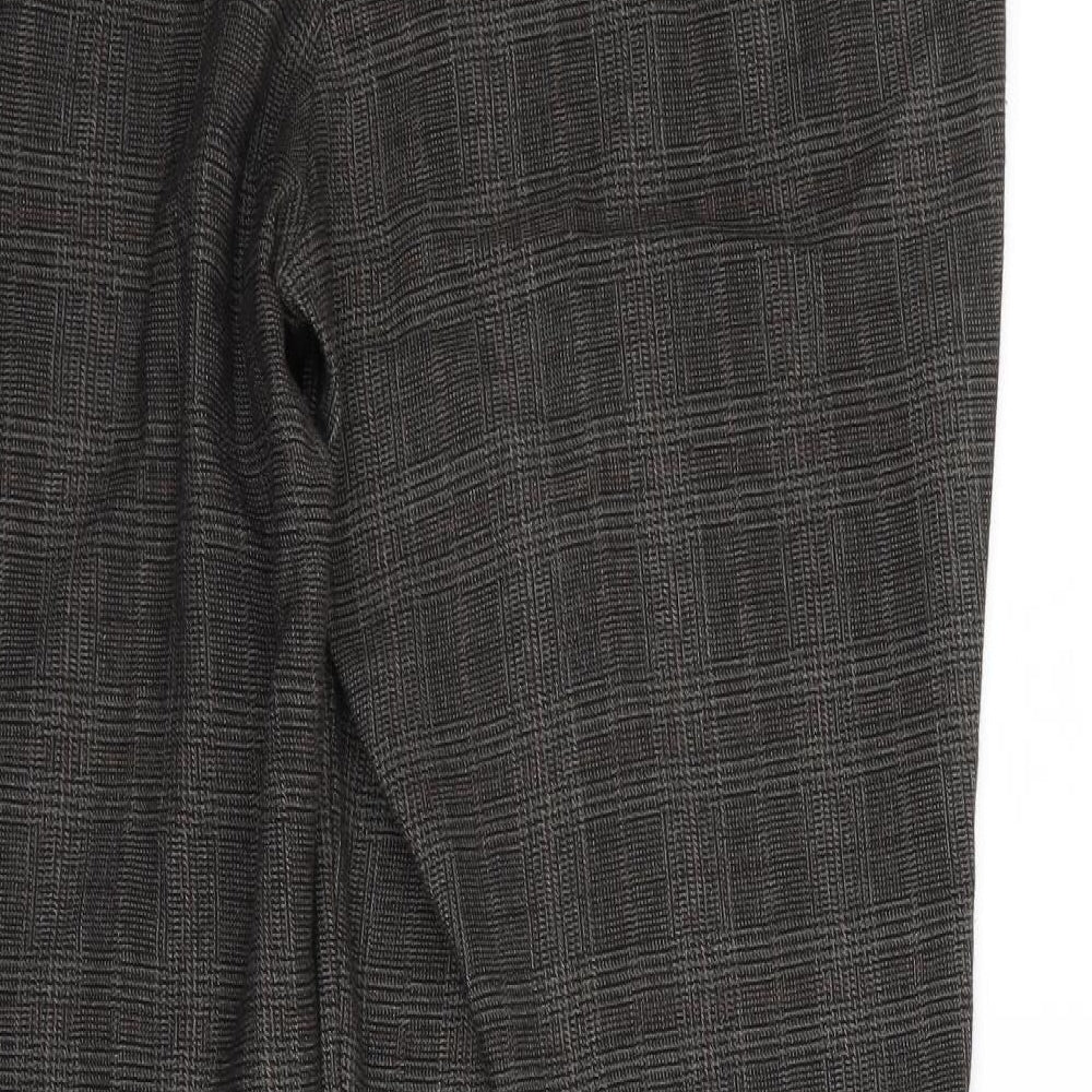 NEXT Womens Grey Houndstooth  Trousers  Size 14 L30 in