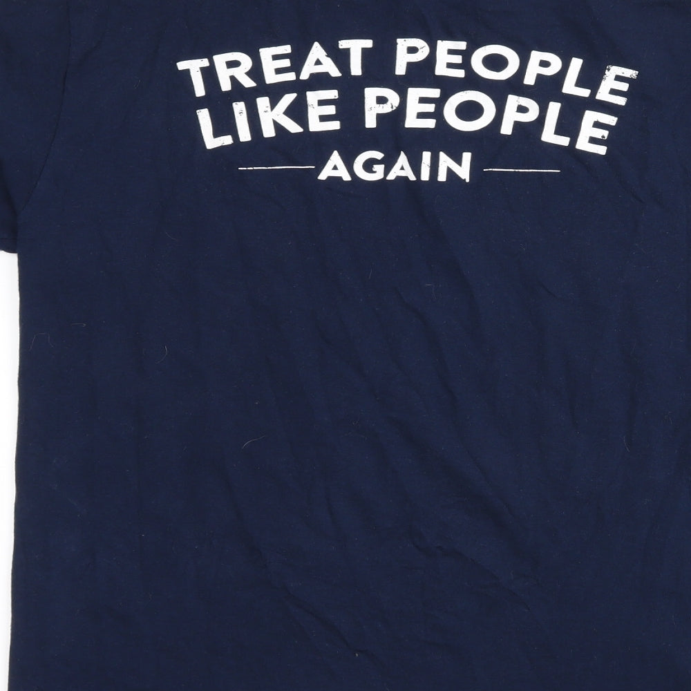 Gildan Mens Blue    T-Shirt Size M  - baggage flint,MI