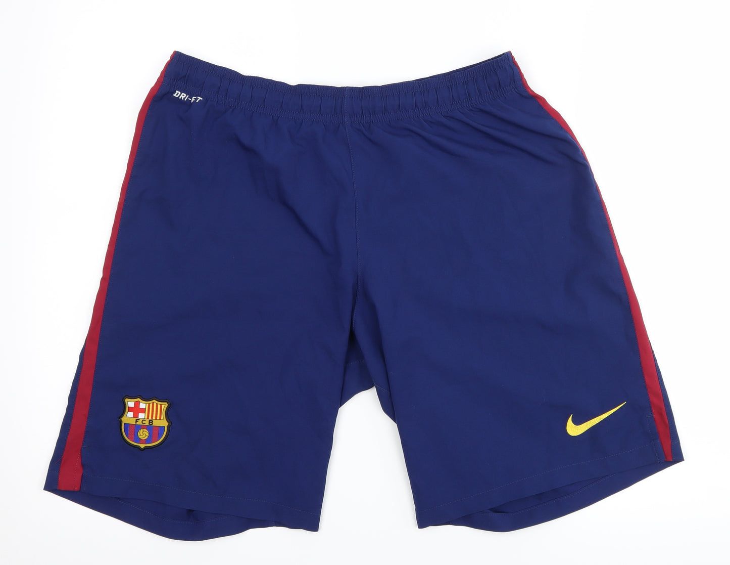 Nike Mens Blue   Sweat Shorts Size L - Barcelona FC