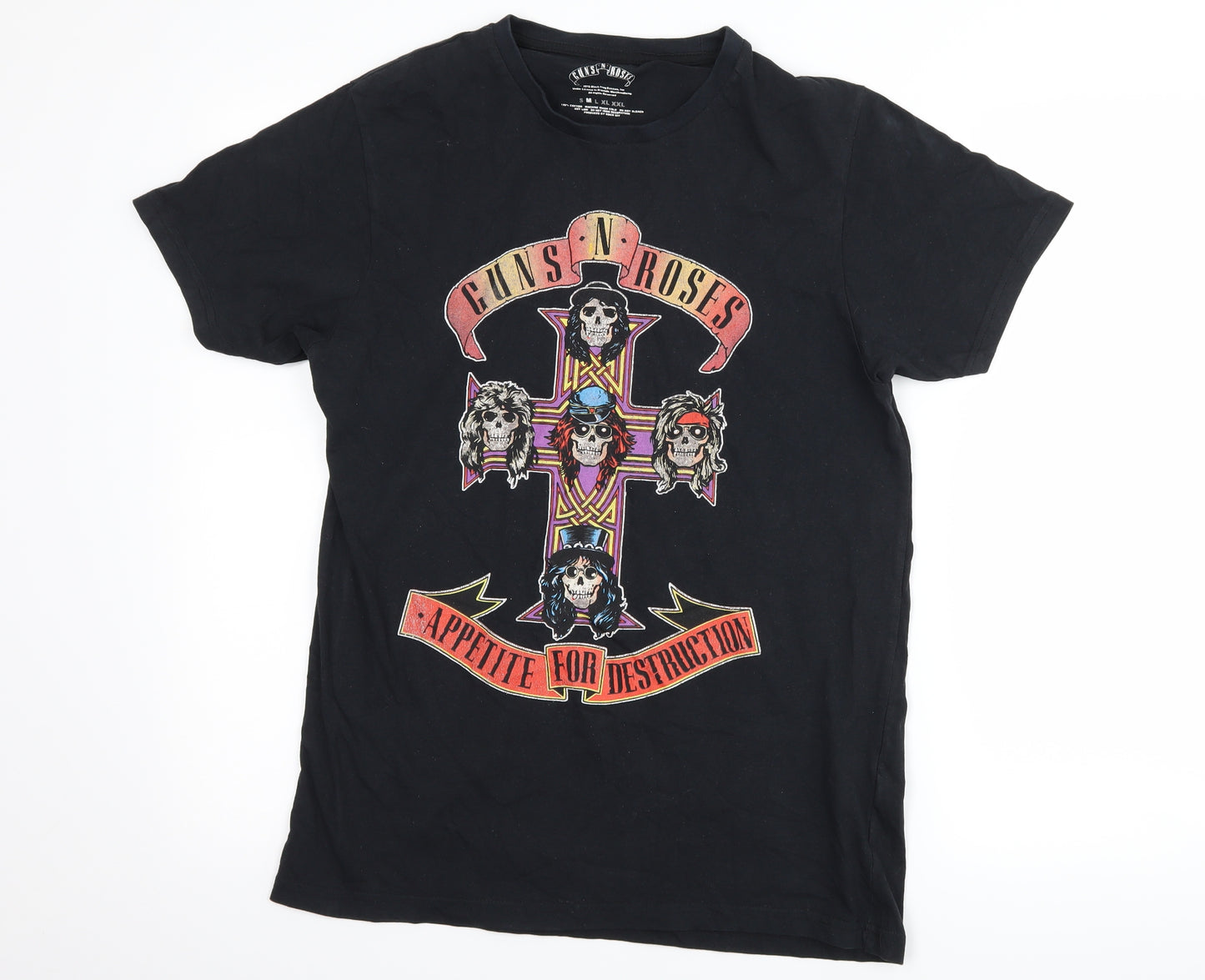 Guns N' Roses Mens Black    T-Shirt Size M  - Guns N Roses