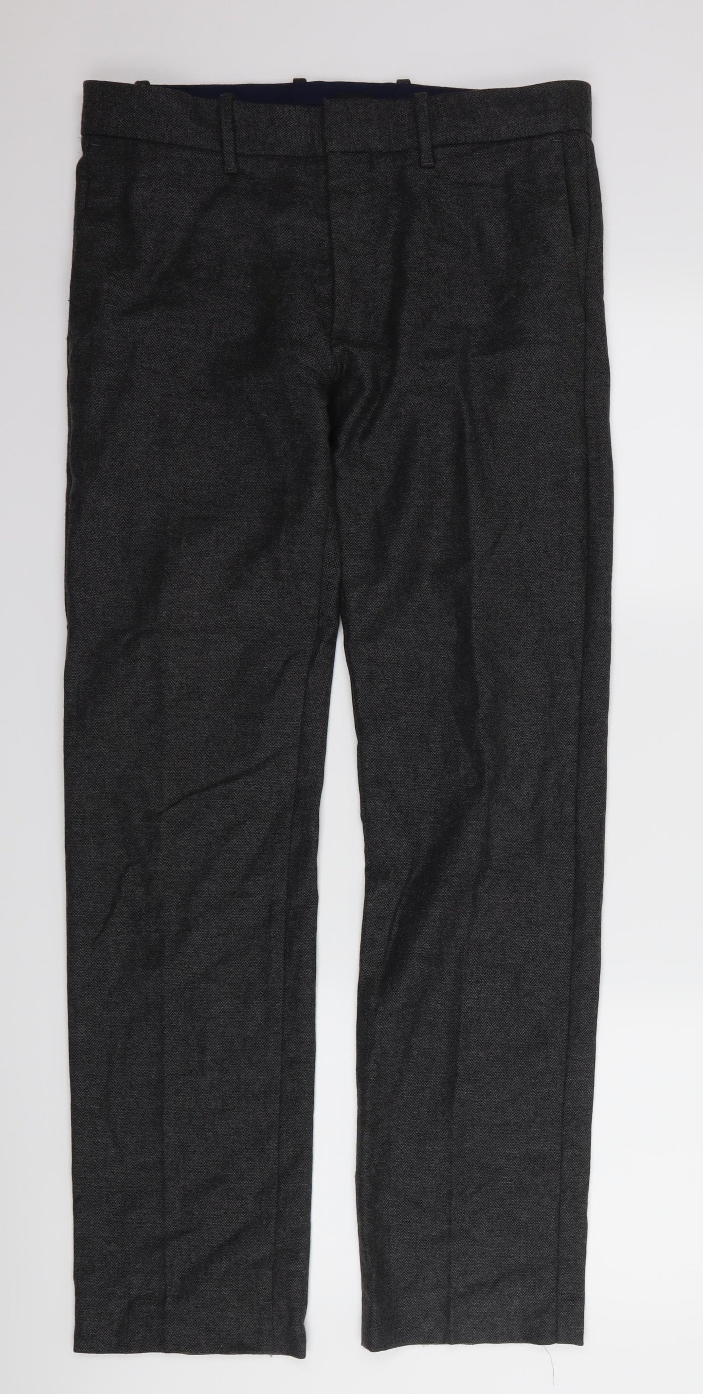 Gap Mens Grey Herringbone  Trousers  Size 30 L32 in