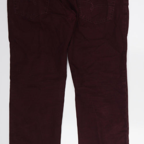 NEXT Mens Purple  Denim Straight Jeans Size 34 L29 in