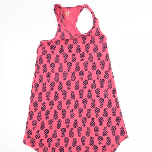 Very Womens Pink   Tank Dress  Size 8  - pineapple