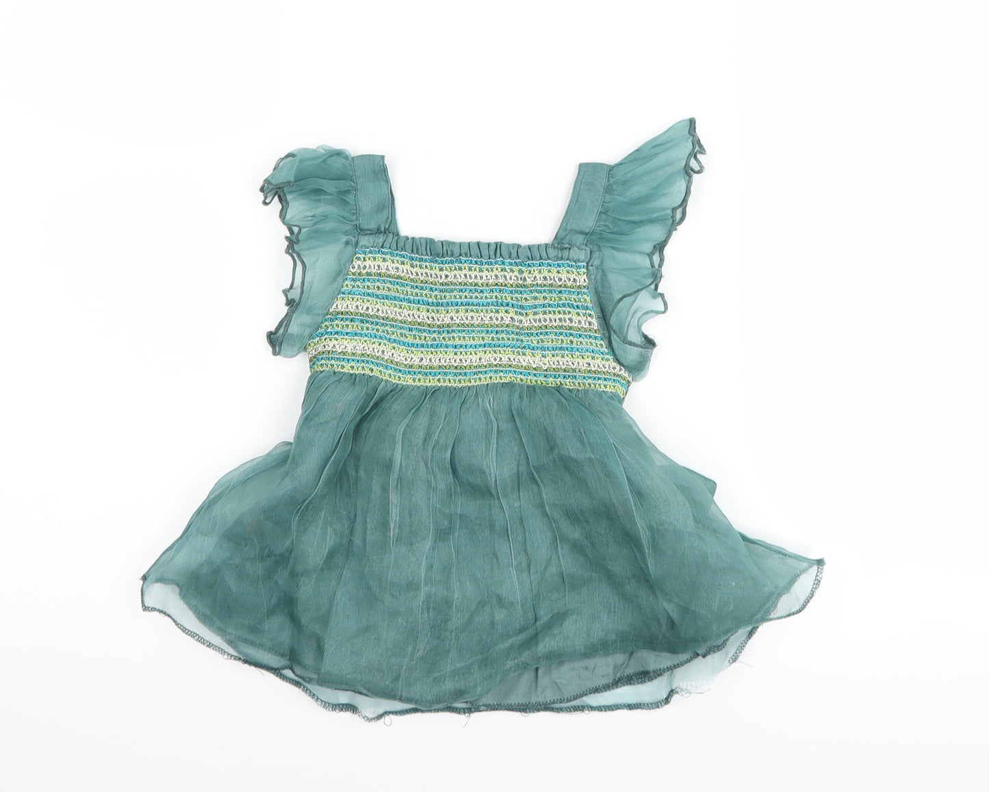 ilovegorgeous Girls Green Striped  Basic T-Shirt Size 2-3 Years