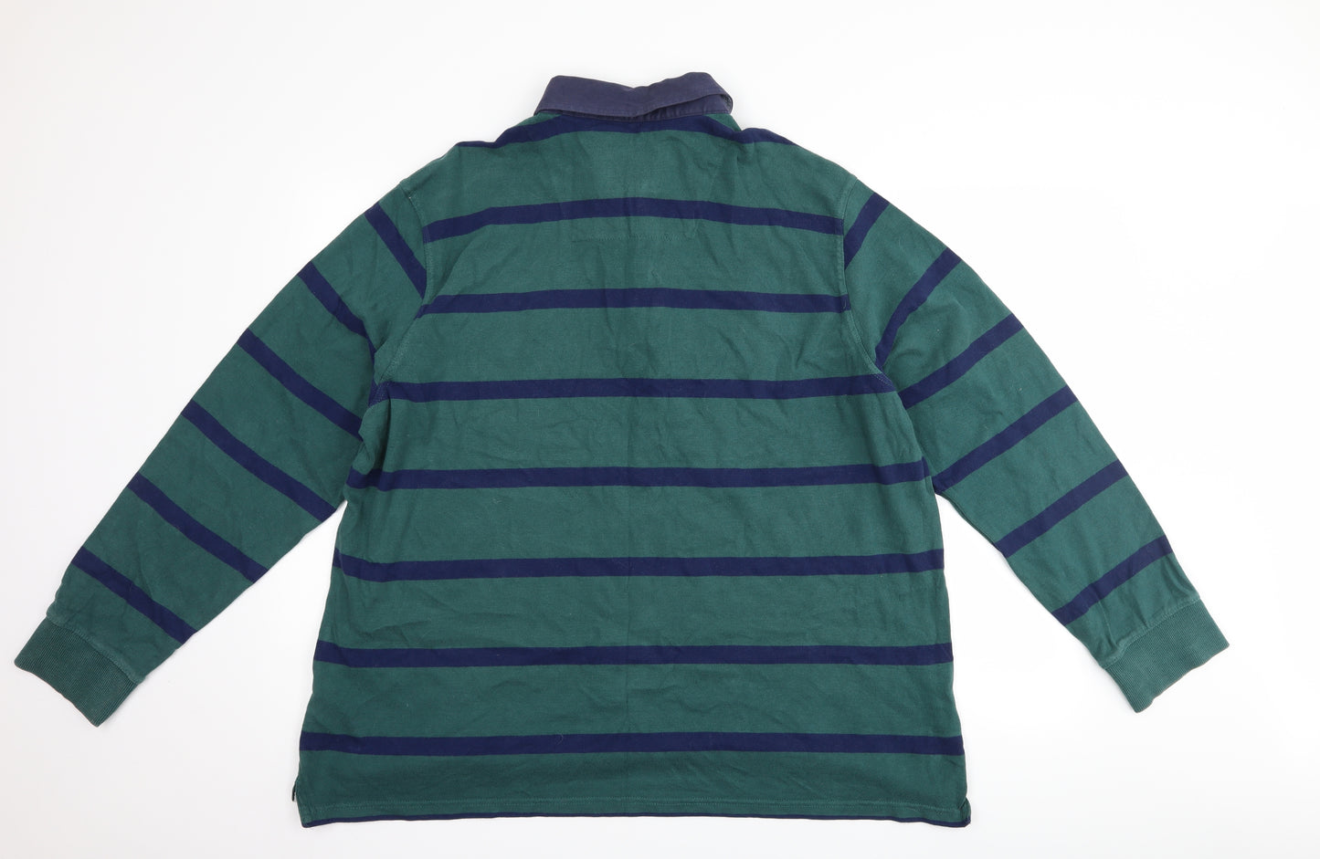TU Mens Green Striped   Polo Size 2XL