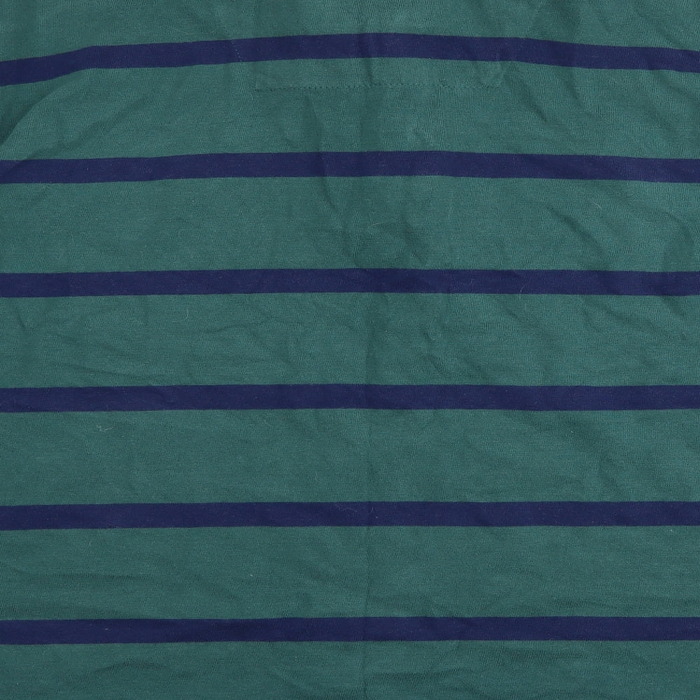 TU Mens Green Striped   Polo Size 2XL