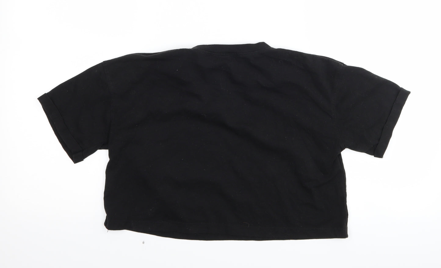 Misguided Womens Black   Cropped T-Shirt Size 6