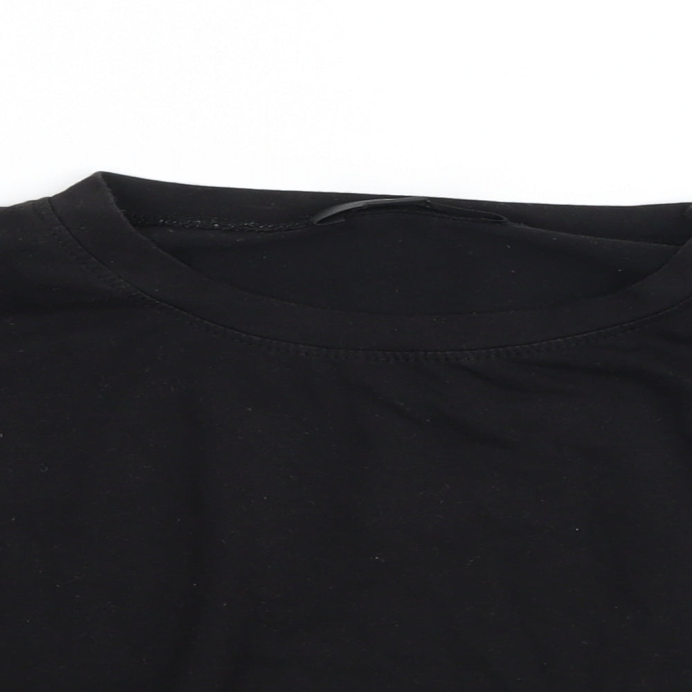 Misguided Womens Black   Cropped T-Shirt Size 6
