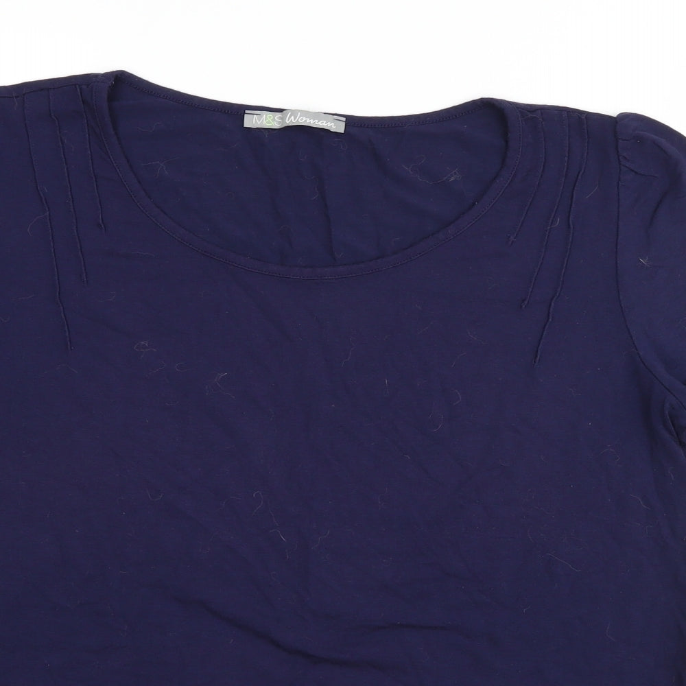 Marks and Spencer Womens Blue   Basic T-Shirt Size 16