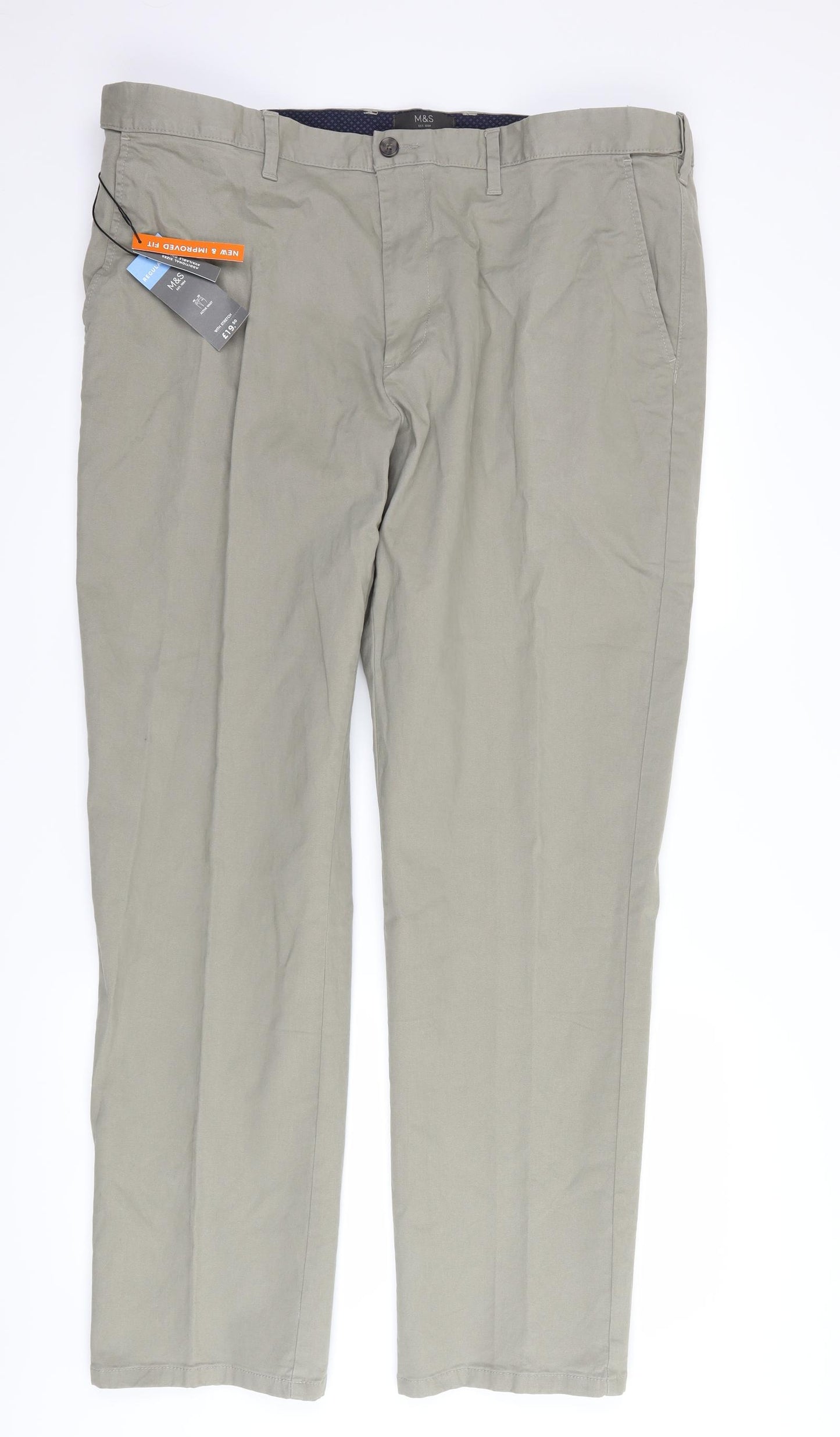 Marks and Spencer Mens Grey   Trousers  Size 42 L33 in
