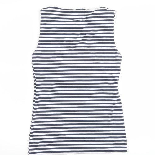 Zara Womens Blue Striped  Basic Tank Size M