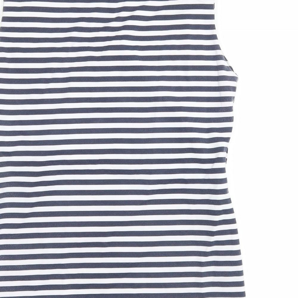 Zara Womens Blue Striped  Basic Tank Size M