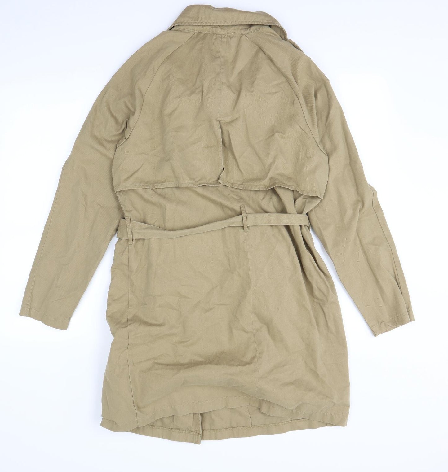 Preworn Womens Beige   Trench Coat Coat Size 10