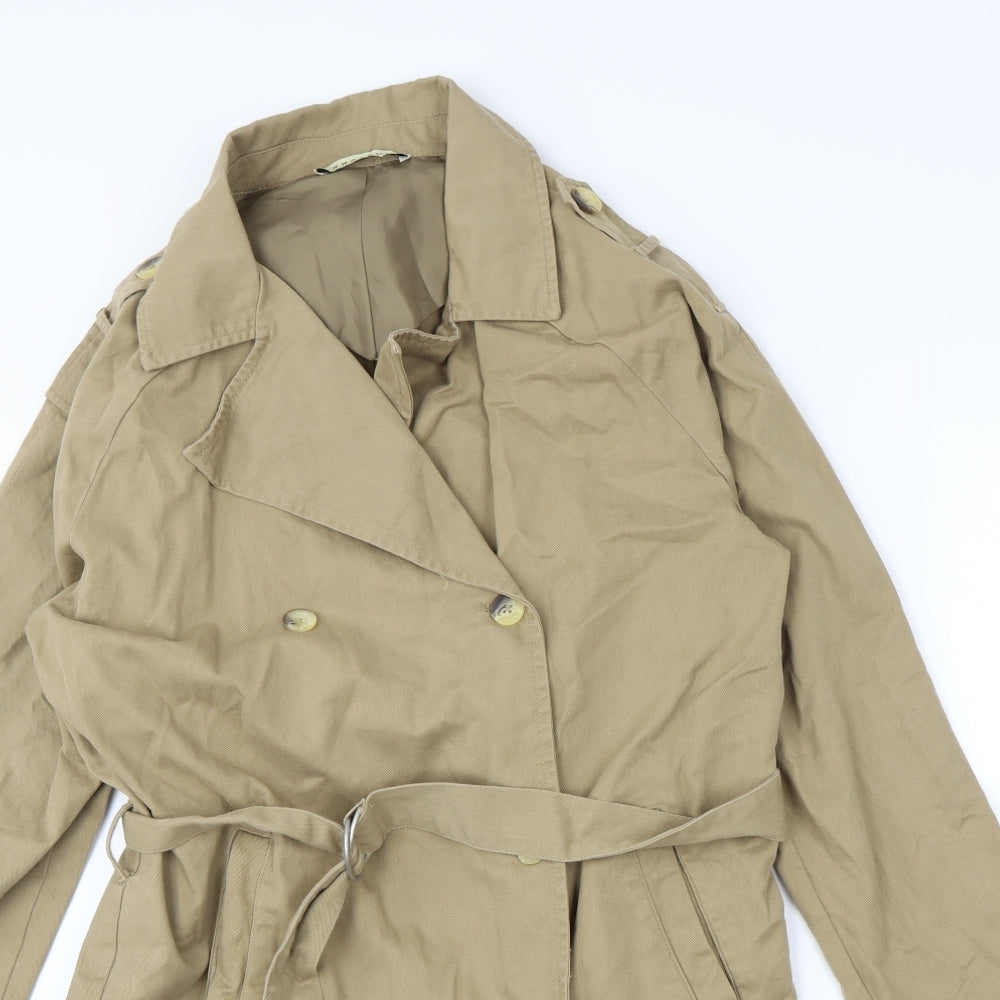 Preworn Womens Beige   Trench Coat Coat Size 10