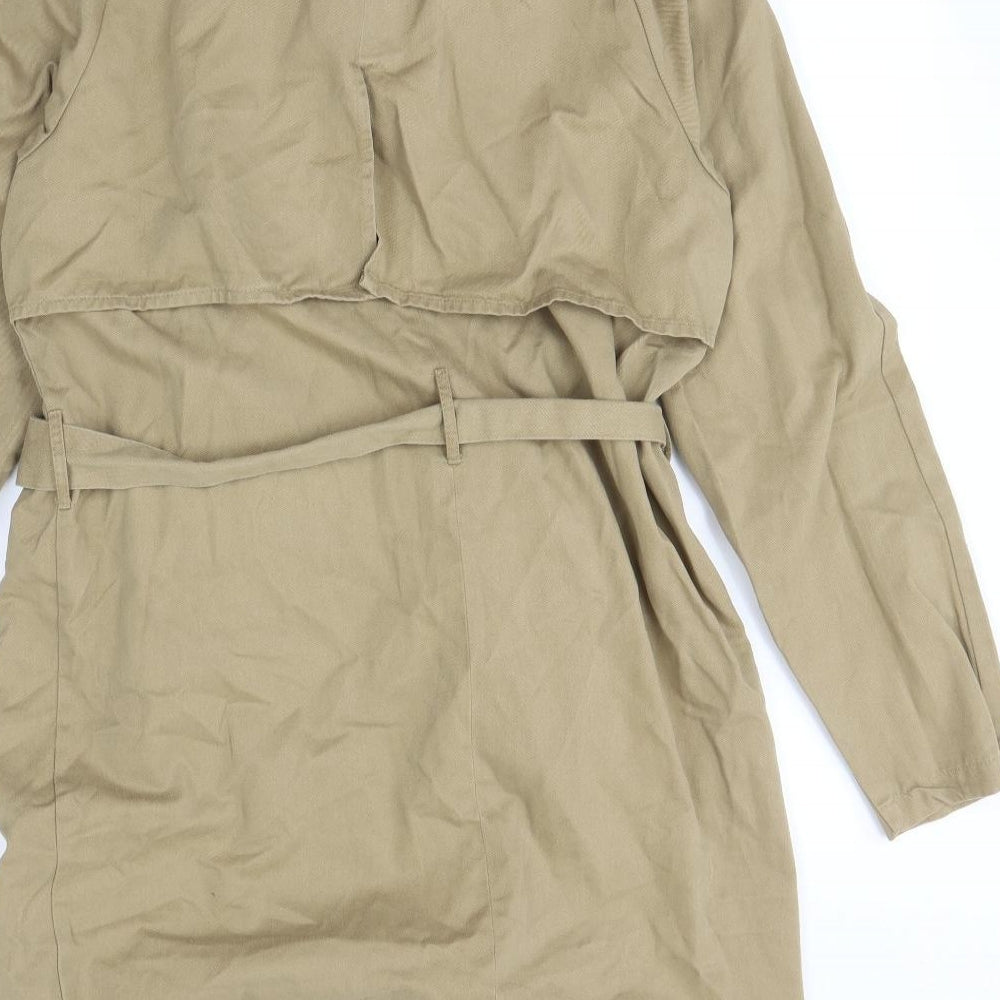 Preworn Womens Beige   Trench Coat Coat Size 10