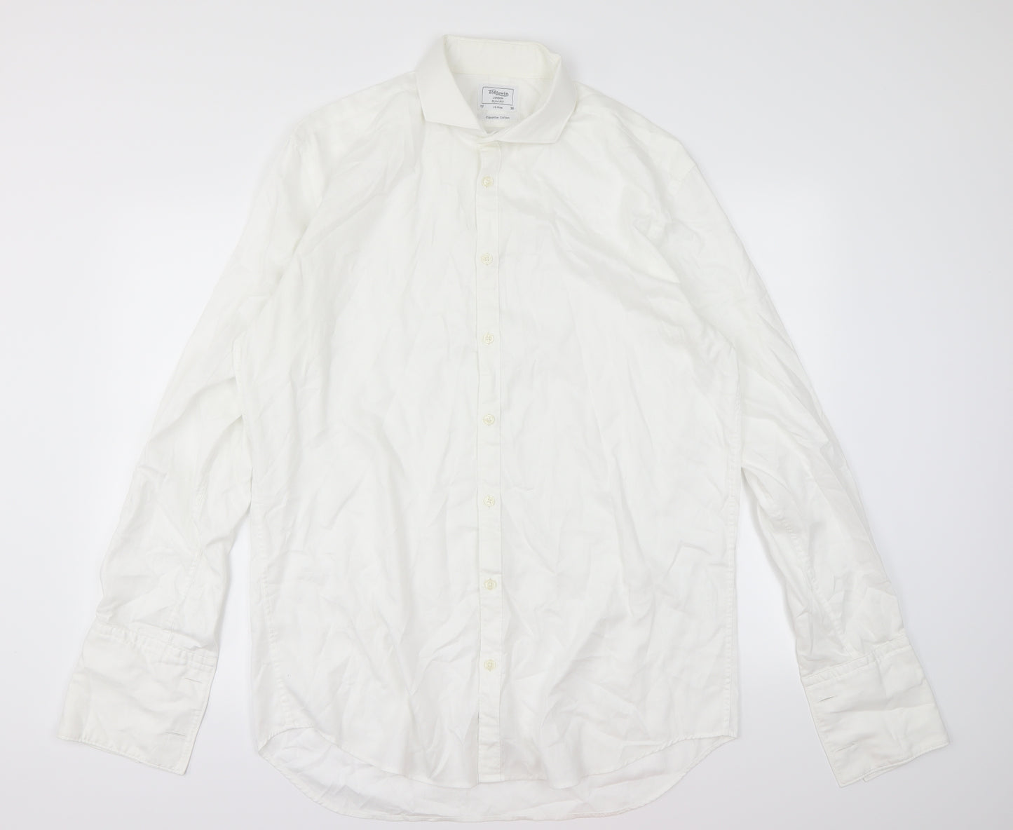 M&S  Mens White    Button-Up Size S