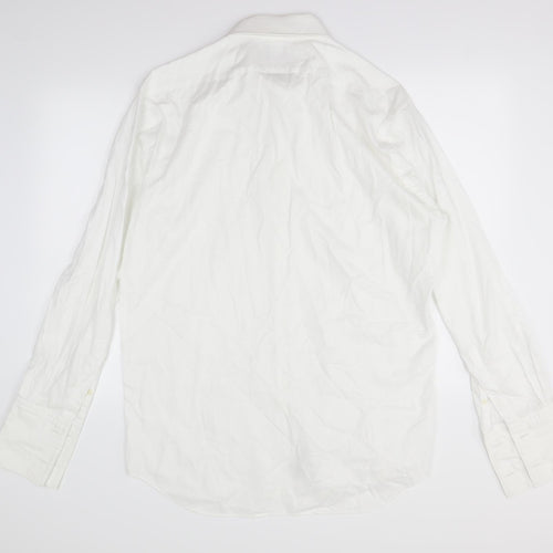 M&S  Mens White    Button-Up Size S