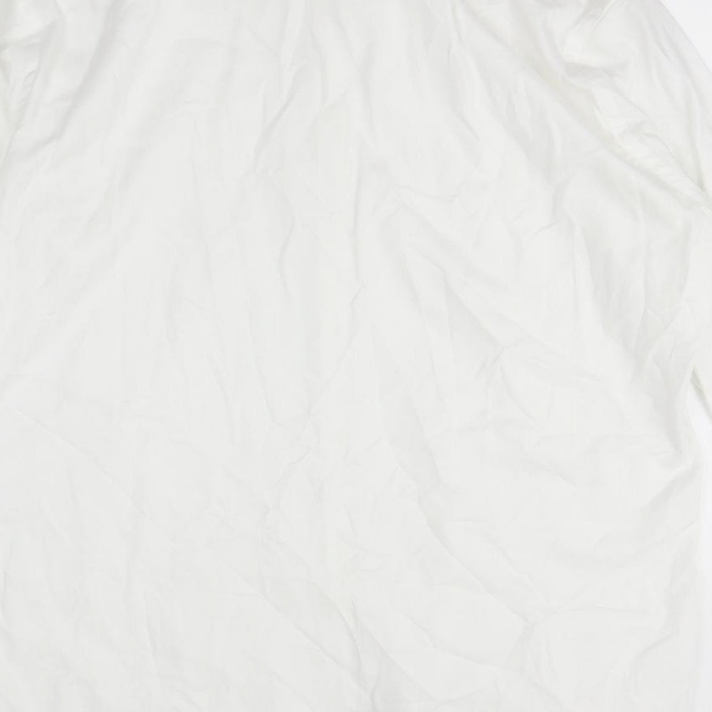 M&S  Mens White    Button-Up Size S